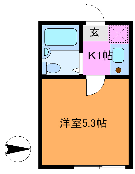 【墨田区東駒形のアパートの間取り】