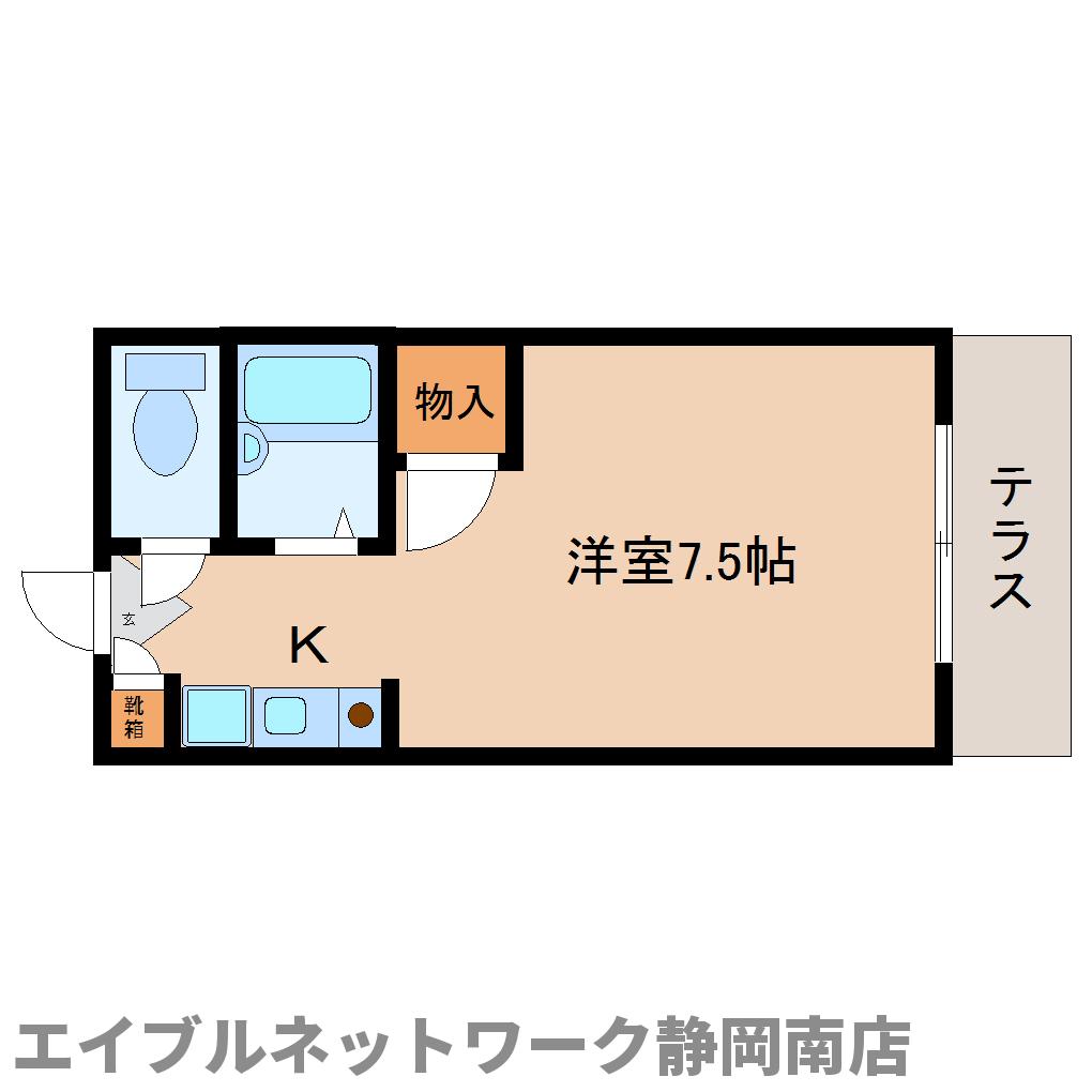 静岡市駿河区曲金のマンションの間取り