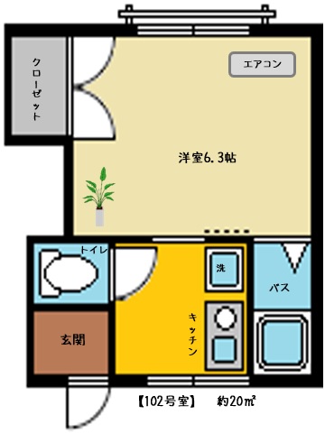 フラット池袋の間取り写真