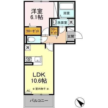 上田市御所のアパートの間取り