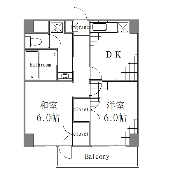 江東区冬木のマンションの間取り