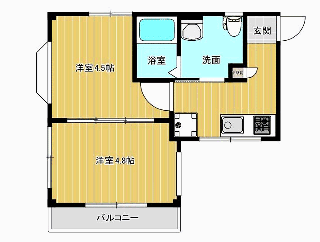 リファレンス大濠西の間取り