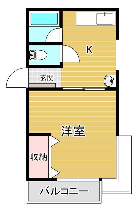 花梨ハイツの間取り