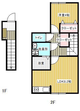 山形市大字漆山のアパートの間取り