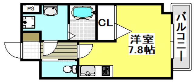 吹田市西の庄町のマンションの間取り