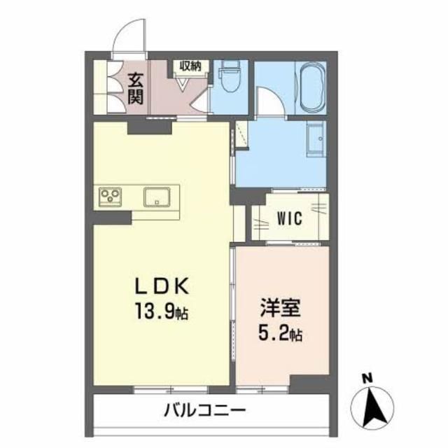 福島市郷野目のアパートの間取り