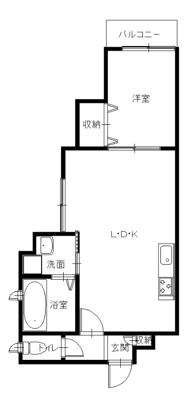 MODERN PALAZZO新戸町Iの間取り