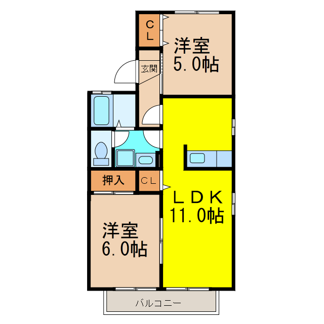 マンハッタンハイツAの間取り