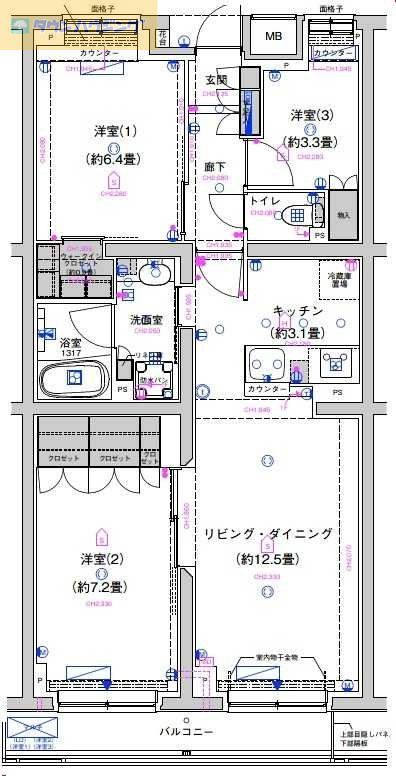 市川市本行徳のマンションの間取り