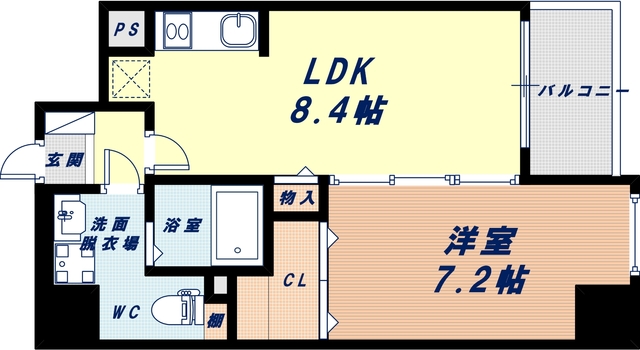 ベルパーク靭本町の間取り