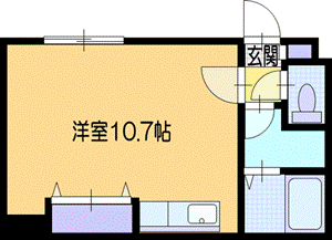 札幌市厚別区厚別中央三条のマンションの間取り