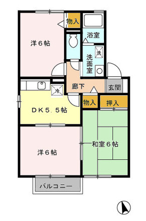 ミキハウス　Ａ棟の間取り