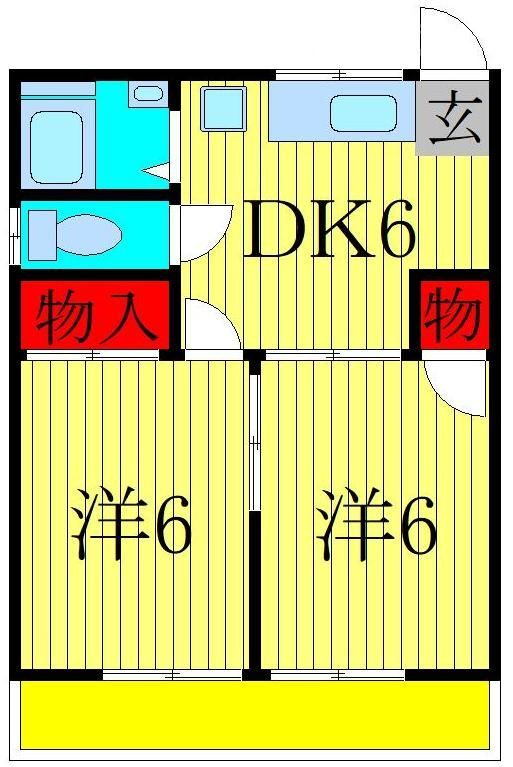 柏市永楽台のアパートの間取り