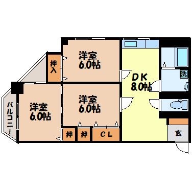 中川第三マンションの間取り