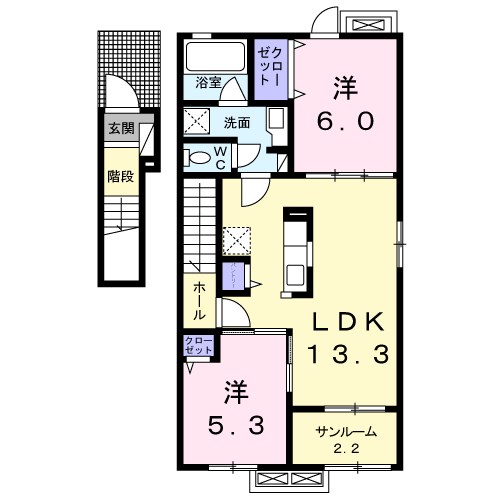 ベル　フォレ12.Ａの間取り