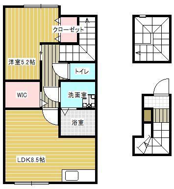 【東根市大字野田のアパートの間取り】