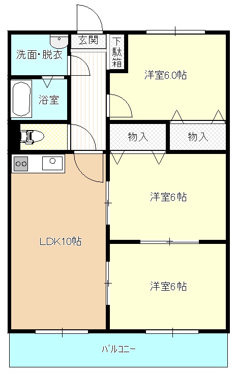 シャトー上峰の間取り