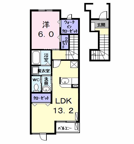 ソレイユＡの間取り