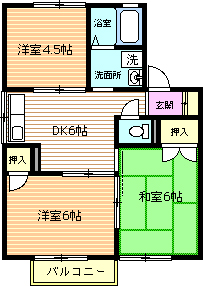 セジュールコスモの間取り