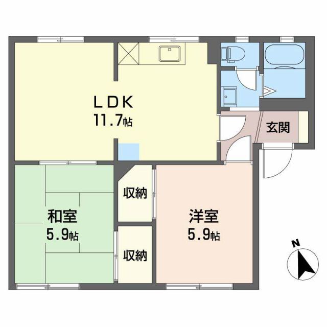 沼津市原のアパートの間取り