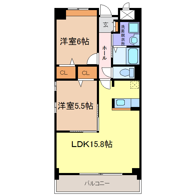 名古屋市南区豊田のマンションの間取り