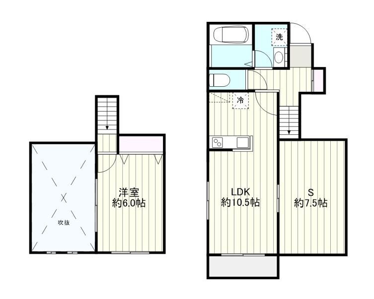 厚木市愛甲のアパートの間取り