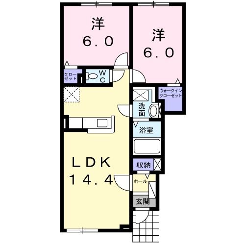 ラ　ボヌールの間取り