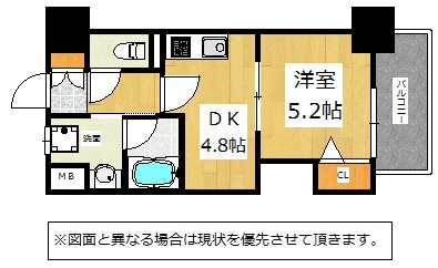 北九州市戸畑区牧山のマンションの間取り