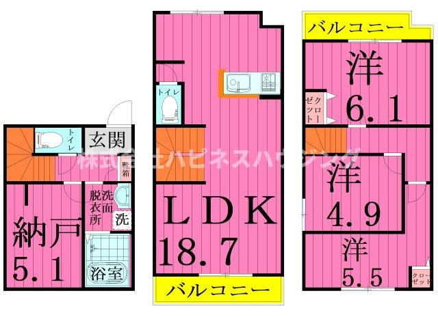 【Ｋｏｌｅｔ流山向小金 コレットナガレヤマムカイコガネの間取り】