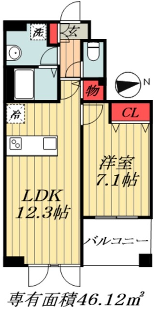 船橋市市場のマンションの間取り