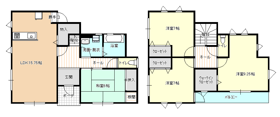 【大野一戸建(定期借家)の間取り】