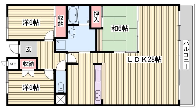 ロイヤルステイツ東辻井の間取り