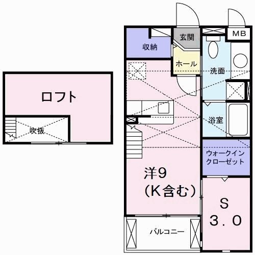 徳島市助任本町のアパートの間取り