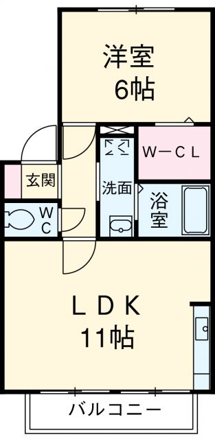 名古屋市南区元柴田東町のアパートの間取り