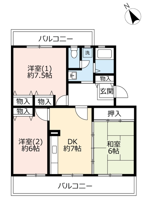 ＵＲ東山台ハイツの間取り