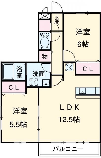 【名古屋市守山区下志段味のアパートの間取り】