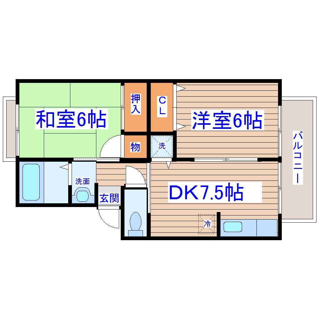 ロイヤルビレッジ松木Cの間取り