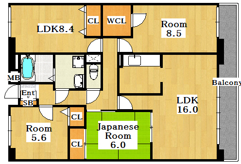 フェルザ住道の間取り