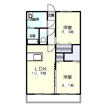 鹿児島市伊敷のマンションの間取り