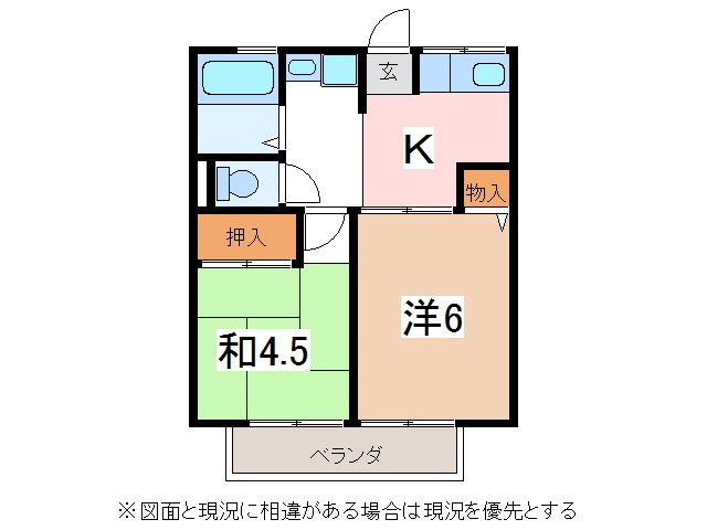 シティハイムナガタIの間取り