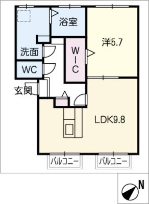 Ａｓａｋｕｒａ　Ｈｅｉｇｈｔｓの間取り