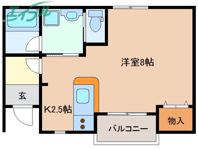 カーサオオイデの間取り写真