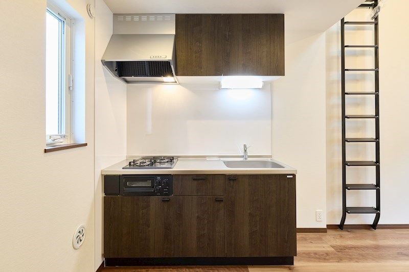 キッチン　システムキッチンコンロ付き