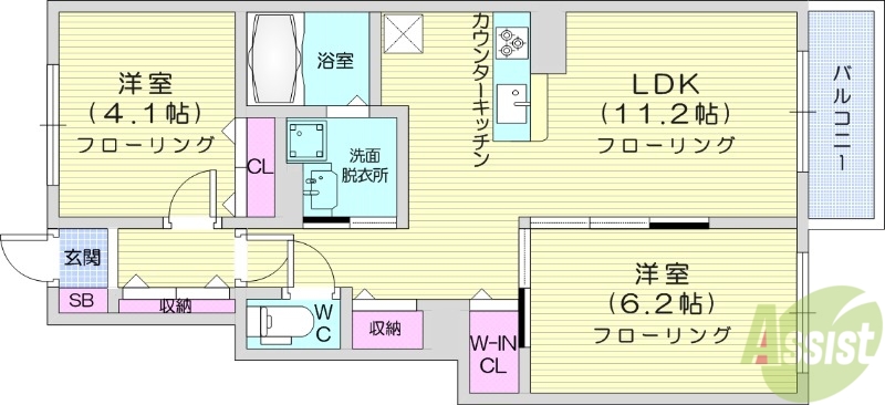 ミーティアの間取り写真