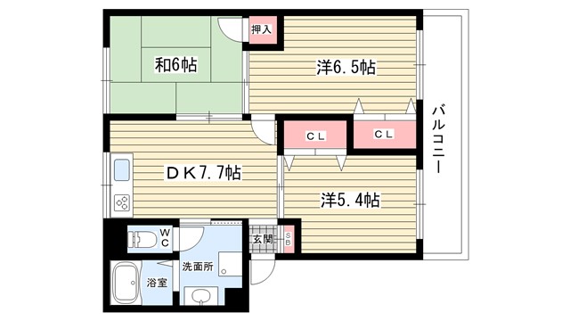 北大阪急行 桃山台駅 徒歩11分 3階建 築29年の間取り写真