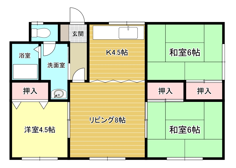 あやめコーポの間取り