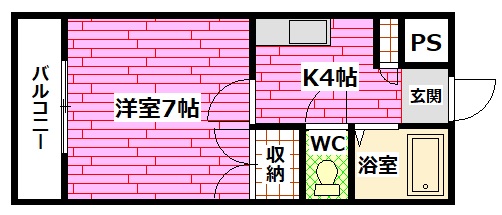 広島市南区青崎のマンションの間取り