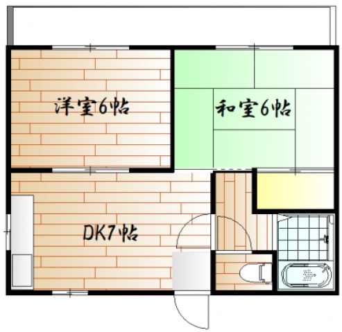 岡山市東区楢原のマンションの間取り