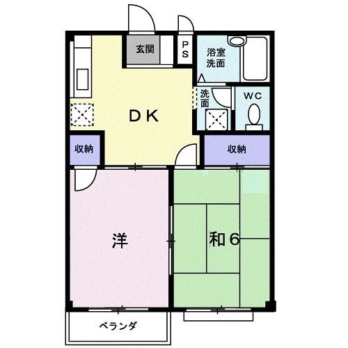 富士市川成島のアパートの間取り