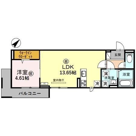 栗東市大橋のアパートの間取り